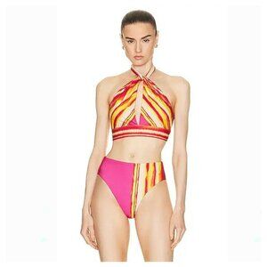 Silvia‎ Tcherassi  Pipa Bikini in Fuchsia Lime Stripe